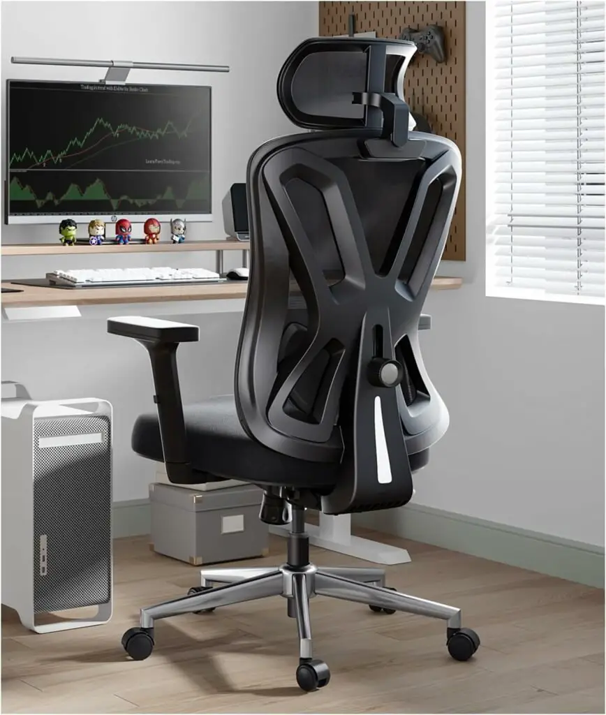Hbada Ergonomic Mesh Office Chair, Computer Chair with Adjustable 2D Armrest, Swivel Office Chair -Adjustable Headrest with Lumbar Support and PU Wheels Black Hbada Ergonomic Mesh Office Chair, Computer Chair with Adjustable 2D Armrest, Swivel Office Chair -Adjustable Headrest with Lumbar Support and PU Wheels Black